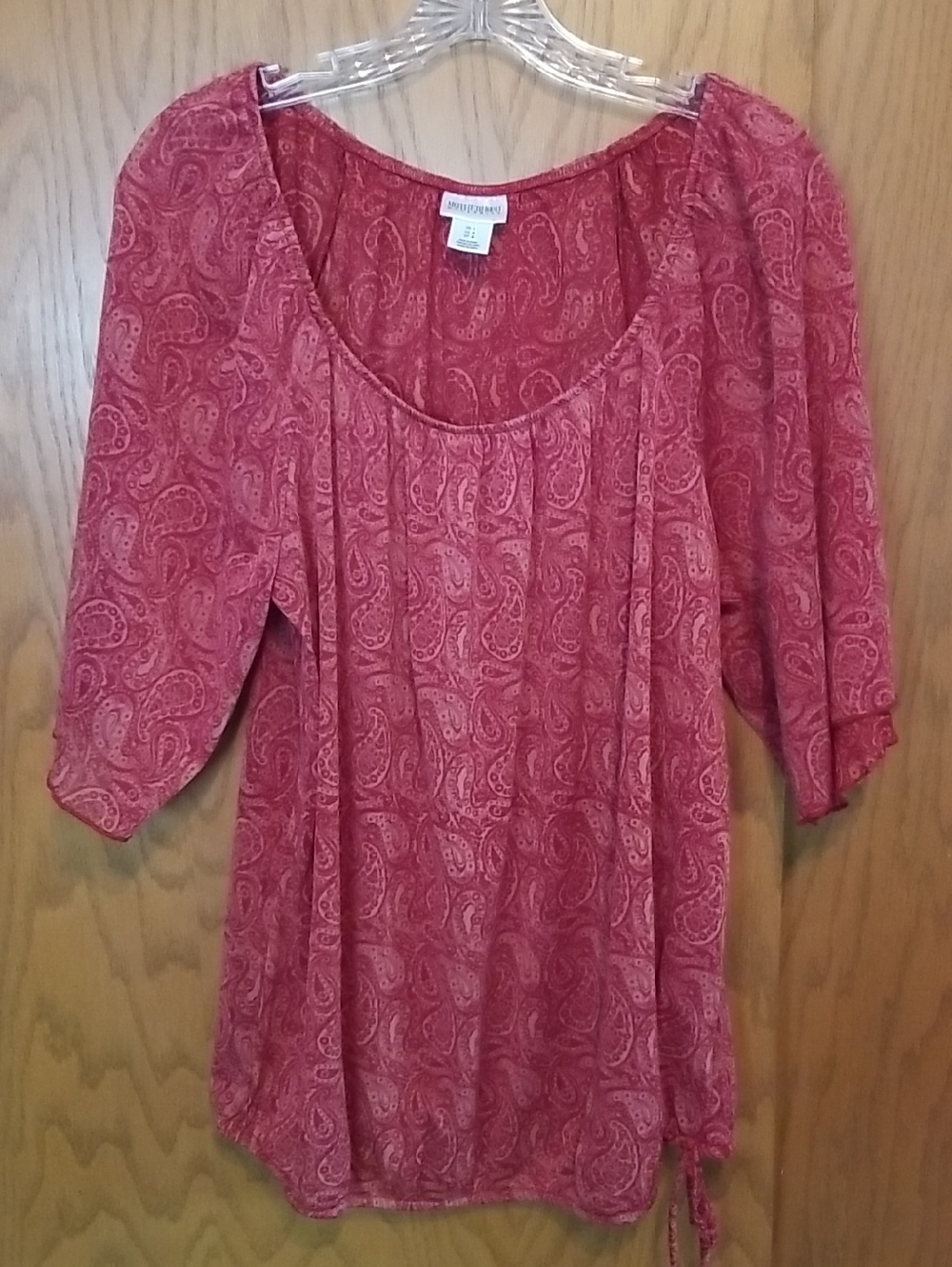 Motherhood Maternity Paisley Scoop-Neck Tunic, Size L